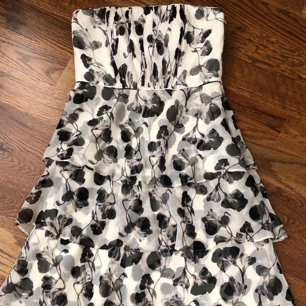 White House Black Market floral silk dress